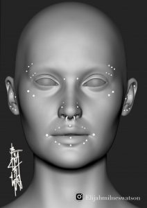 Face Piercing Examples